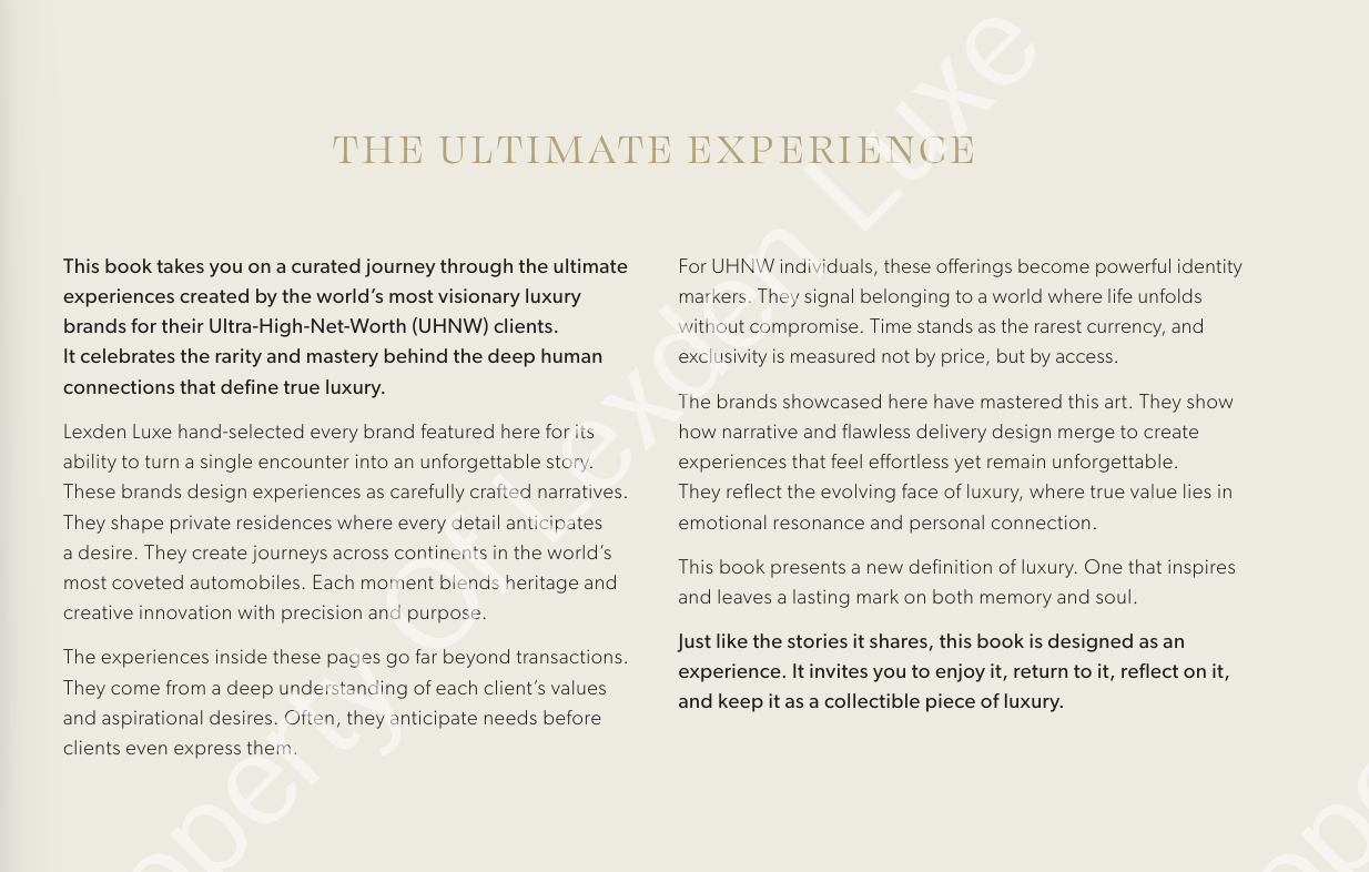 The Ultimate Experience