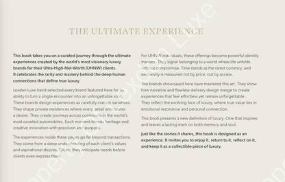 The Ultimate Experience